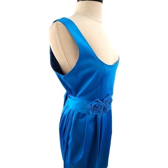 Rich sea blue Eva Franco scoop neck dress - Picture 5 of 9